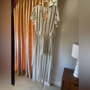 Elegant Striped Maxi Dress